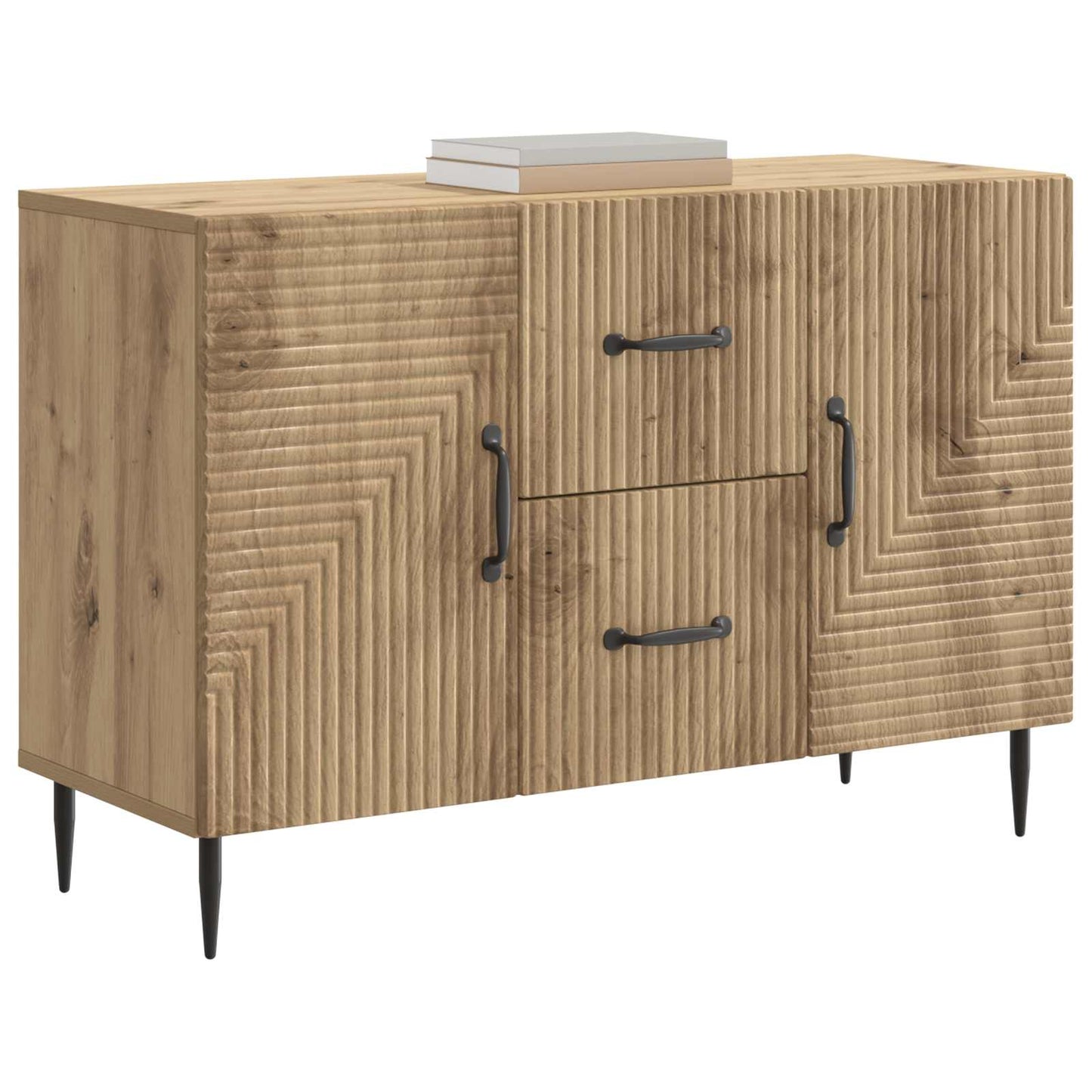 vidaXL Πλαϊνό γραφείο Artisan Δρυς 89 x 34,5 x 60 εκ.