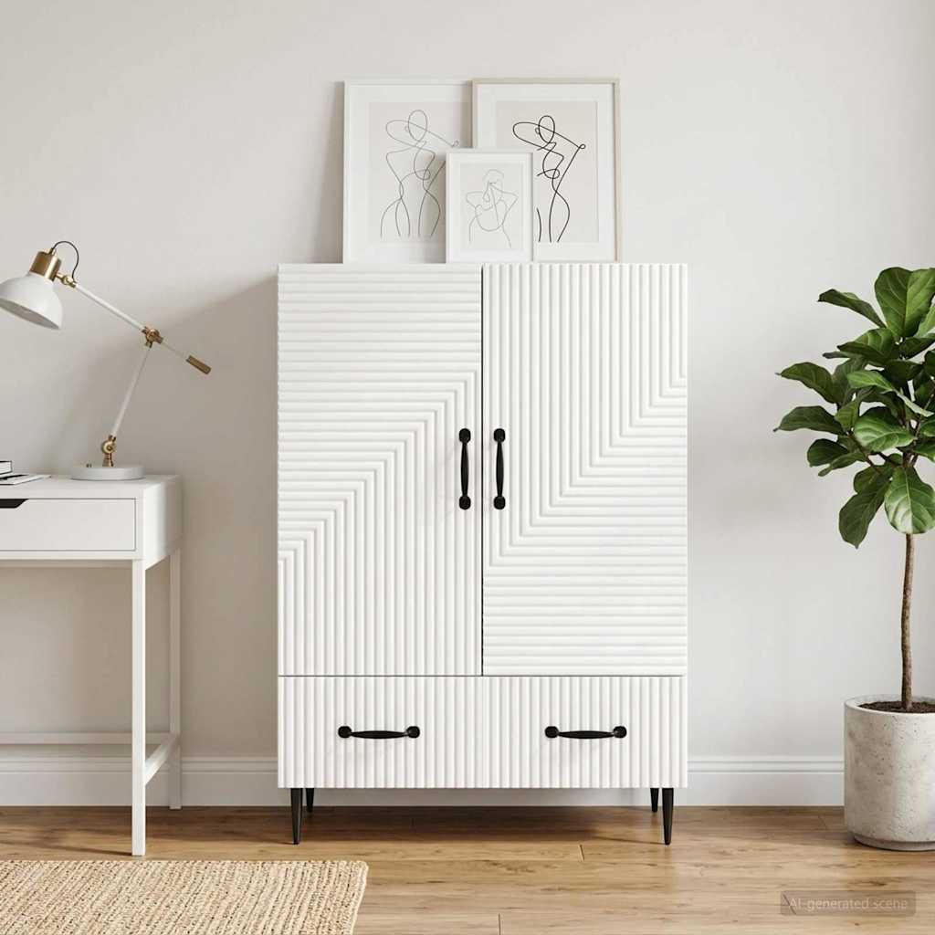 vidaXL Πλαϊνό γραφείο Λευκό 66 x 34,5 x 95 εκ. Επεξεργασμένο Ξύλο