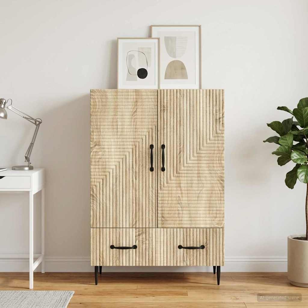 vidaXL Πλαϊνό γραφείο με συρτάρι Sonoma Δρυς 66 x 34,5 x 95 εκ.