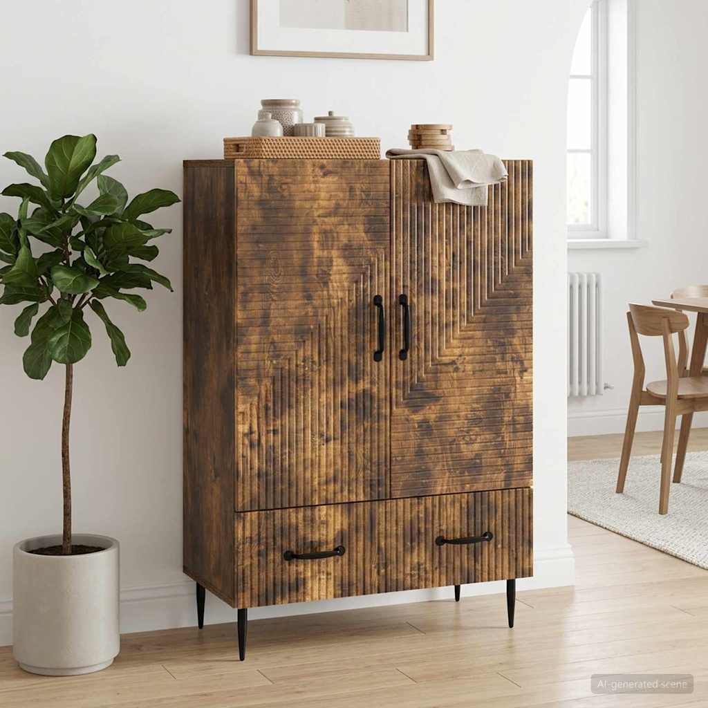 vidaXL Πλαϊνό γραφείο Καπνισμένο Ξύλο Δρυός 66 x 34,5 x 95 εκ.