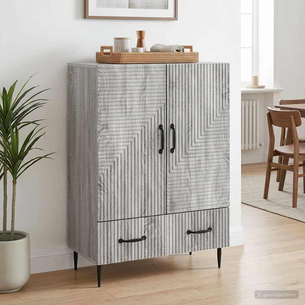 vidaXL Πλαϊνό γραφείο με συρτάρι Γκρι Sonoma 66 x 34,5 x 95 εκ.