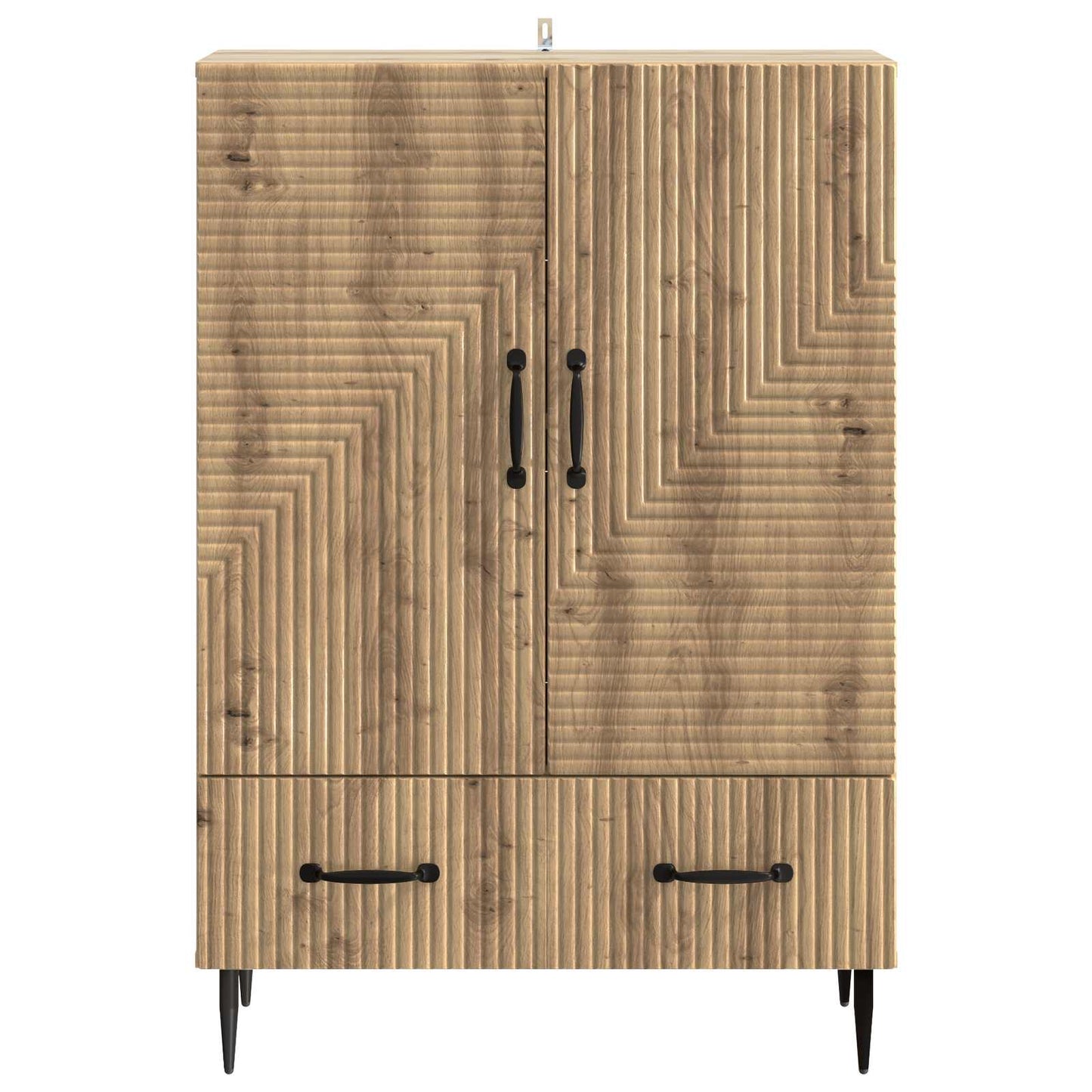 vidaXL Πλαϊνό γραφείο Artisan Δρυς 66 x 34,5 x 95 εκ.