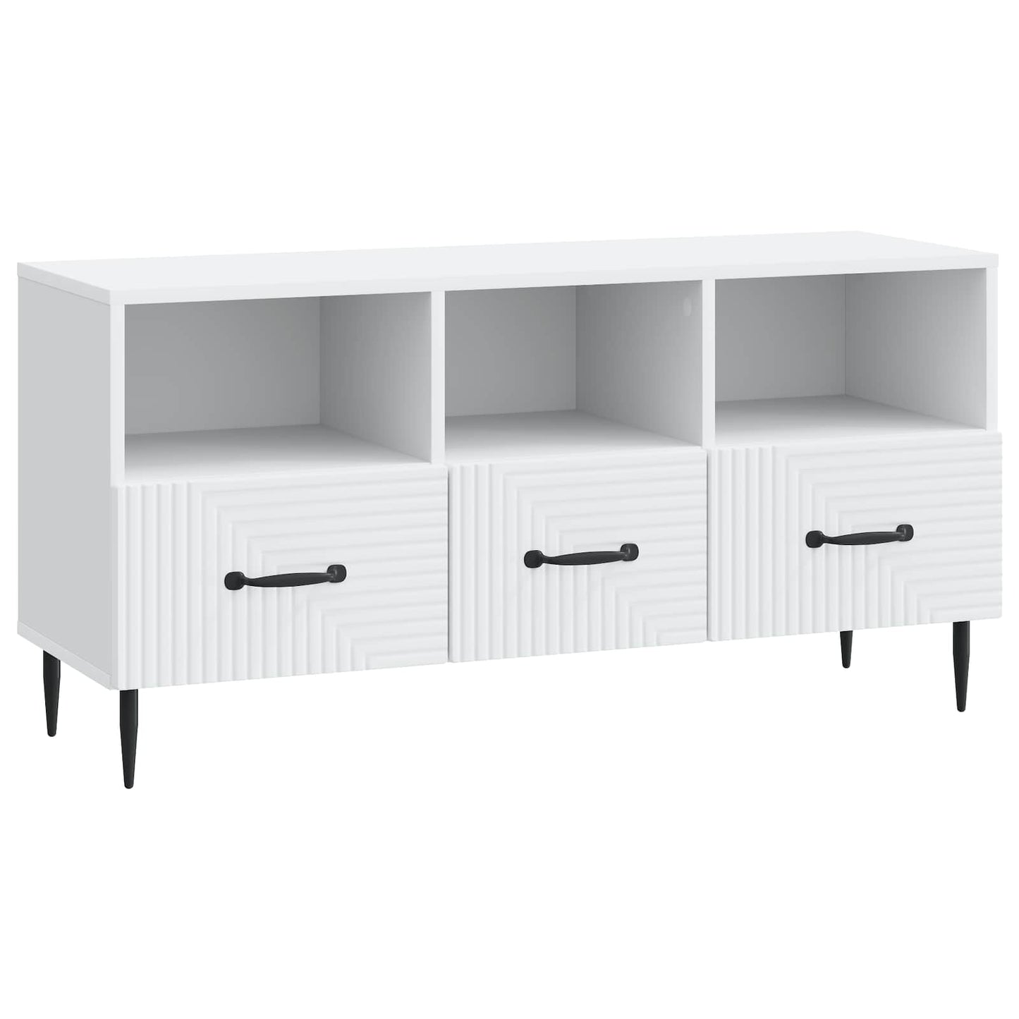vidaXL Ντουλάπι TV Λευκό 102 x 34,5 x 50 εκ. Επεξεργασμένο Ξύλο