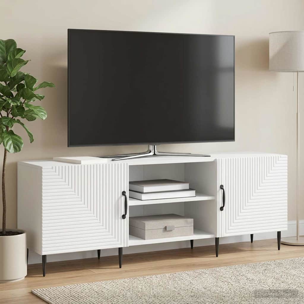 vidaXL Ντουλάπι TV Λευκό 150 x 31 x 50 εκ. Επεξεργασμένο Ξύλο