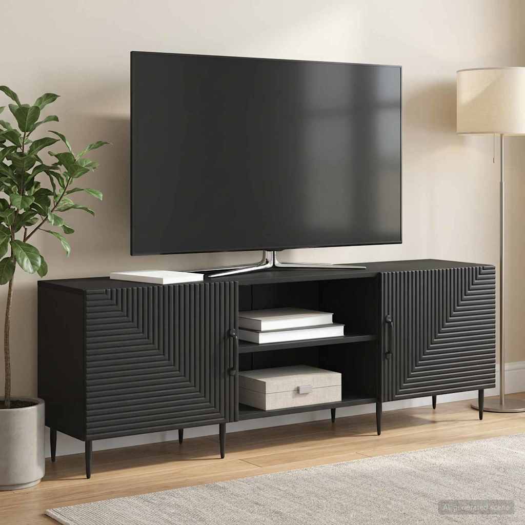 vidaXL Ντουλάπι TV 150 x 31 x 50 εκ. Μαύρο Επεξεργασμένο Ξύλο