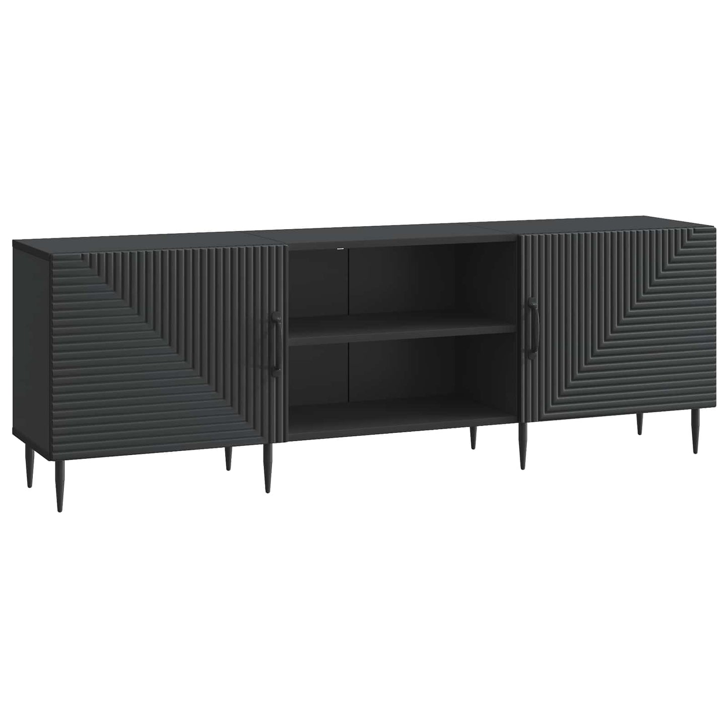vidaXL Ντουλάπι TV Μαύρο 150 x 31 x 50 εκ. Επεξεργασμένο Ξύλο