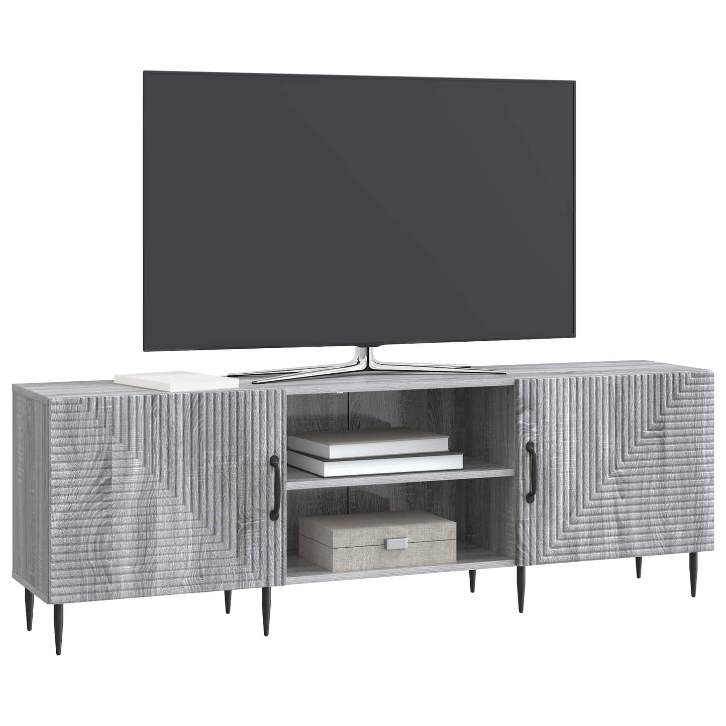 vidaXL Ντουλάπι TV Γκρι Sonoma 150 x 31 x 50 εκ. Επεξεργασμένο Ξύλο