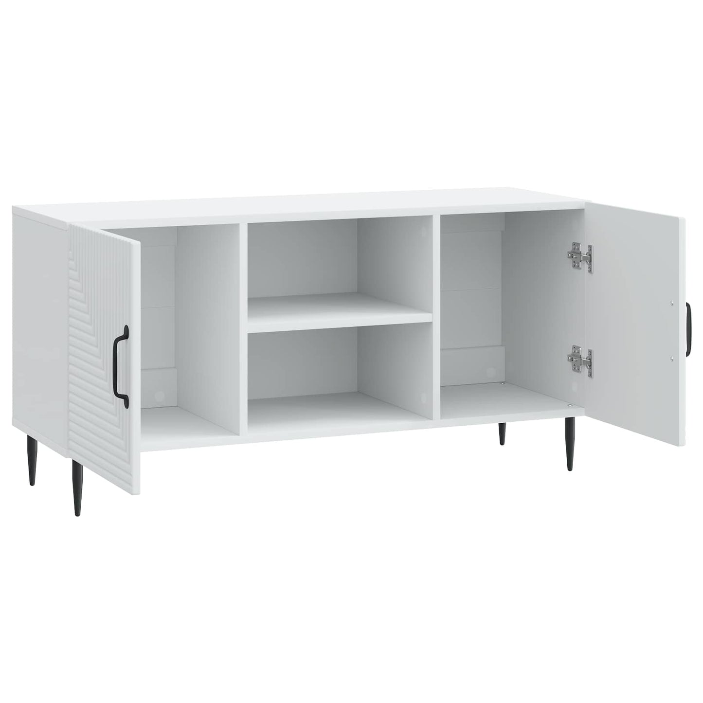 vidaXL Ντουλάπι TV Λευκό 102 x 34,5 x 50 εκ. Επεξεργασμένο Ξύλο