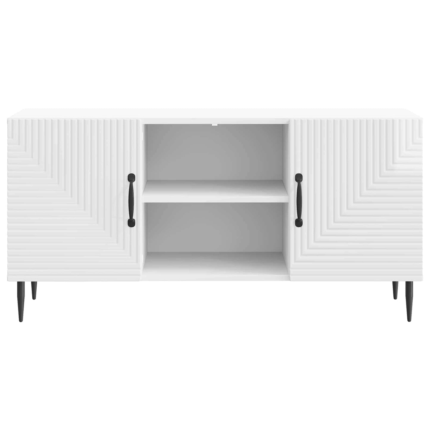 vidaXL Ντουλάπι TV Γυαλιστερό Λευκό 102 x 34,5 x 50 εκ.
