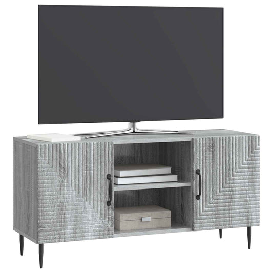 vidaXL Ντουλάπι TV Γκρι Sonoma 102 x 34,5 x 50 εκ. Επεξεργασμένο Ξύλο
