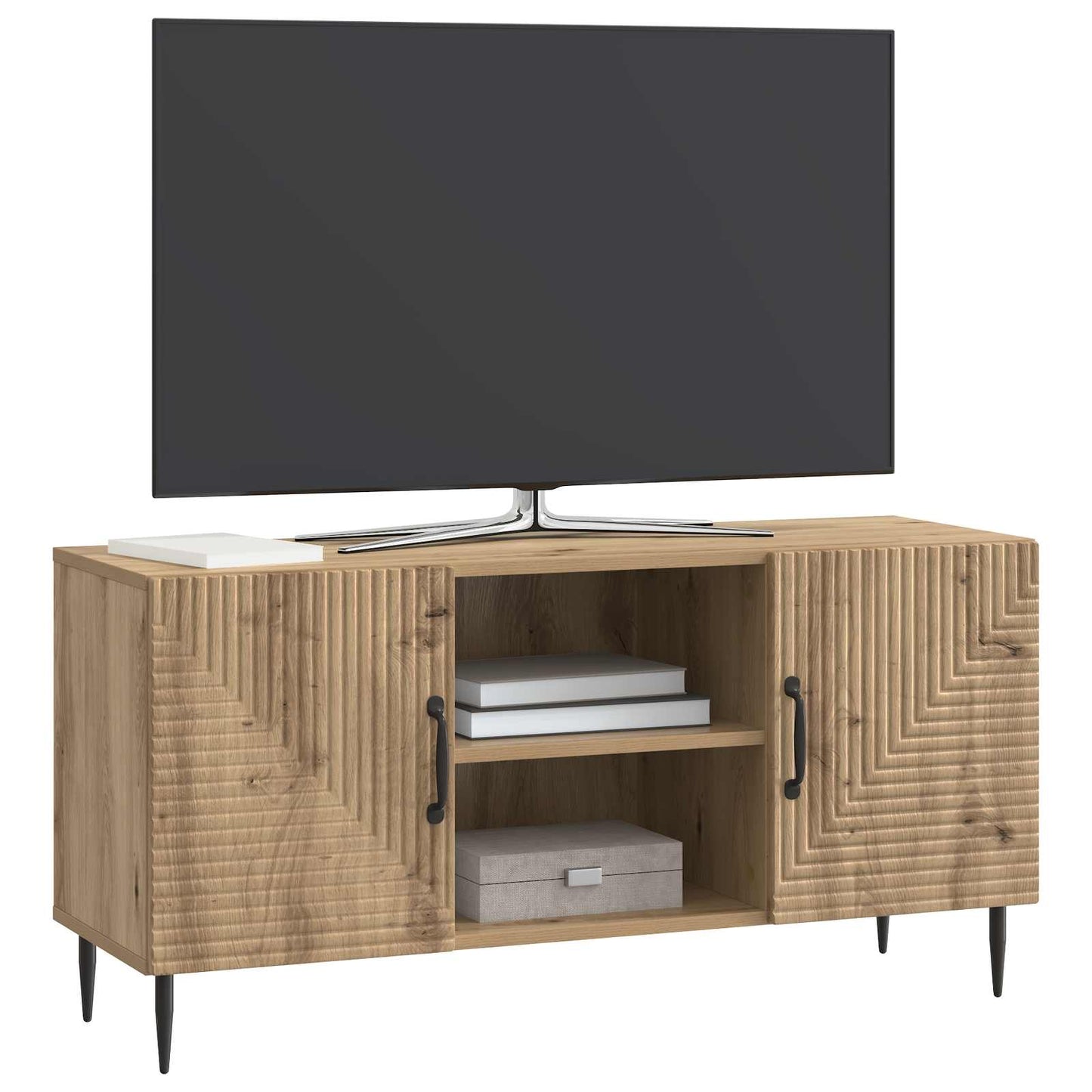 vidaXL Ντουλάπι TV Artisan Δρυς 102 x 34,5 x 50 εκ. Επεξεργασμένο Ξύλο