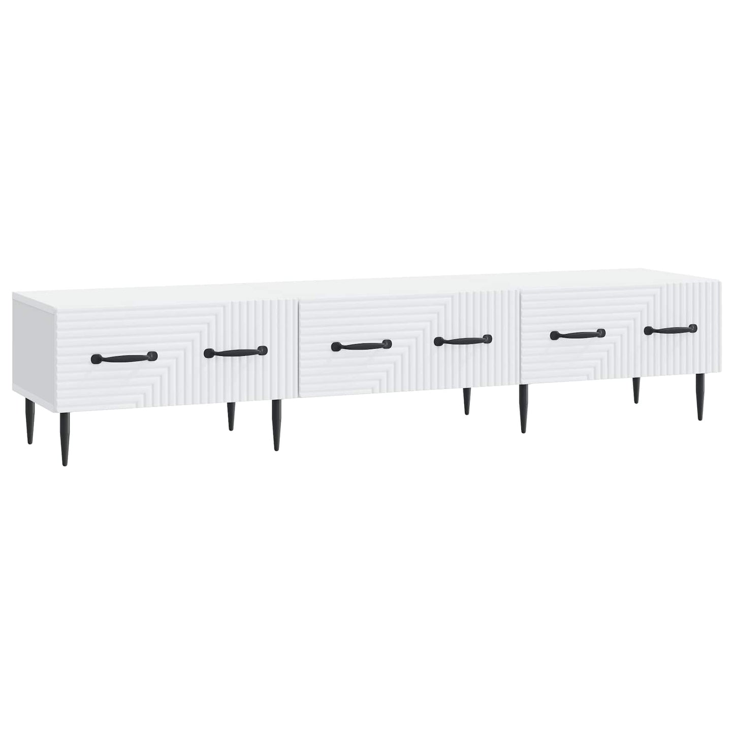 vidaXL Ντουλάπι TV Λευκό 147 x 34,5 x 30 εκ Επεξεργασμένο Ξύλο
