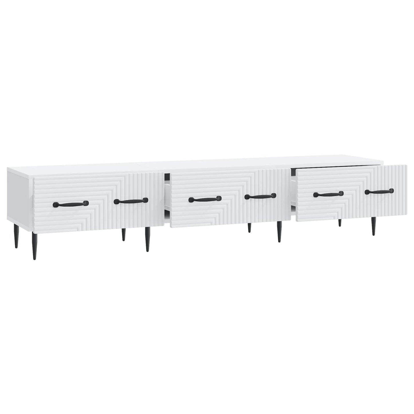 vidaXL Ντουλάπι TV Λευκό 147 x 34,5 x 30 εκ Επεξεργασμένο Ξύλο
