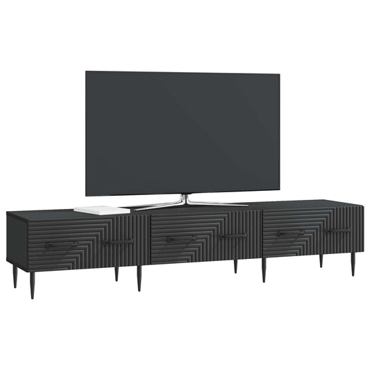 vidaXL Ντουλάπι TV Μαύρο 147 x 34,5 x 30 εκ Επεξεργασμένο Ξύλο
