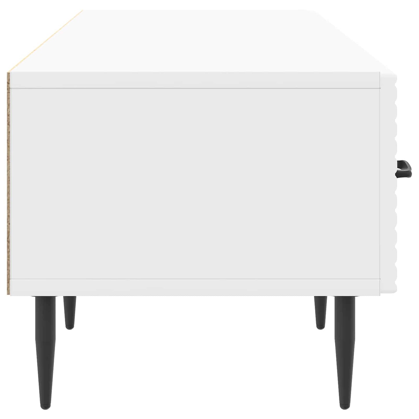 vidaXL Ντουλάπι TV με συρτάρι Γυαλιστερό Λευκό 147 x 34,5 x 30 εκ