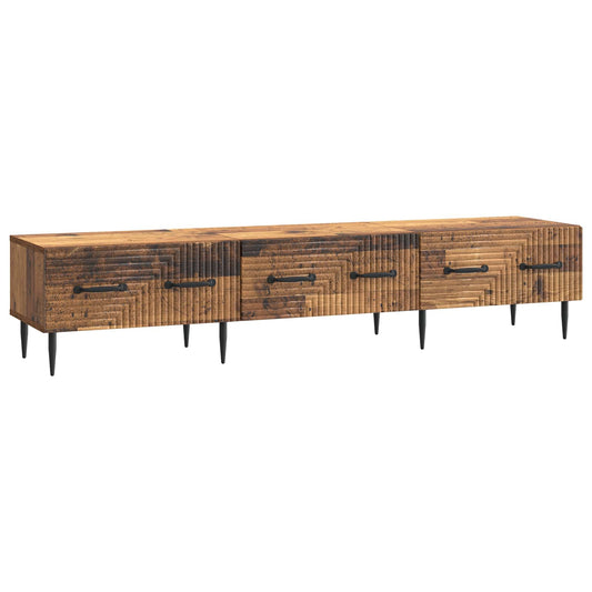 vidaXL Ντουλάπι TV με συρτάρι Παλαιωμένο ξύλο 147 x 34,5 x 30 εκ