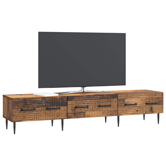 vidaXL Ντουλάπι TV με συρτάρι Παλαιωμένο ξύλο 147 x 34,5 x 30 εκ