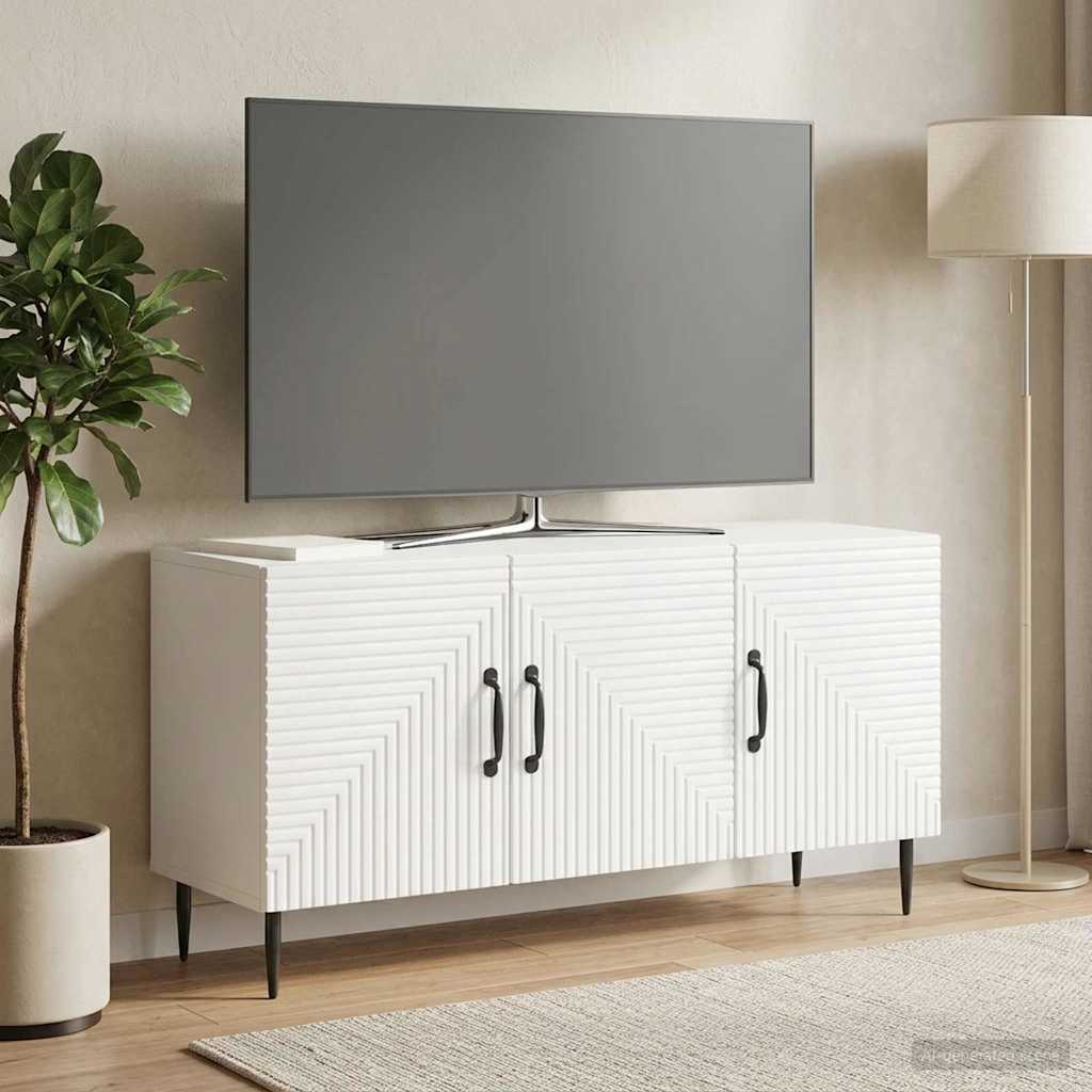 vidaXL Ντουλάπι TV Λευκό 99 x 34,5 x 50 εκ. Επεξεργασμένο Ξύλο