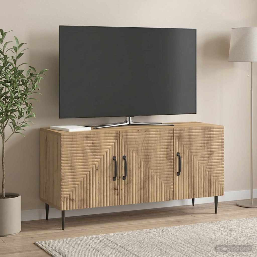 vidaXL Ντουλάπι TV 99 x 34,5 x 50 εκ. Artisan Δρυς Επεξεργασμένο Ξύλο