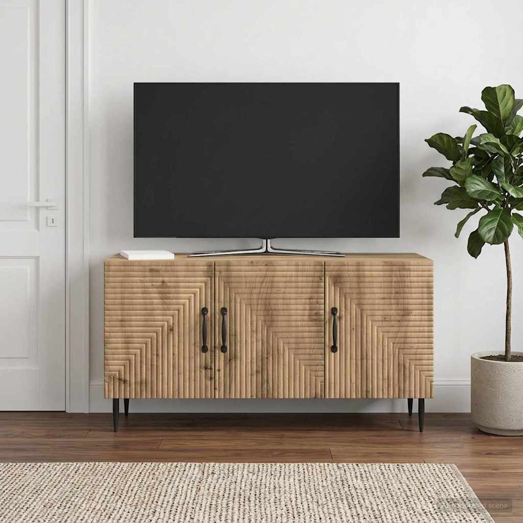 vidaXL Ντουλάπι TV 99 x 34,5 x 50 εκ. Artisan Δρυς Επεξεργασμένο Ξύλο