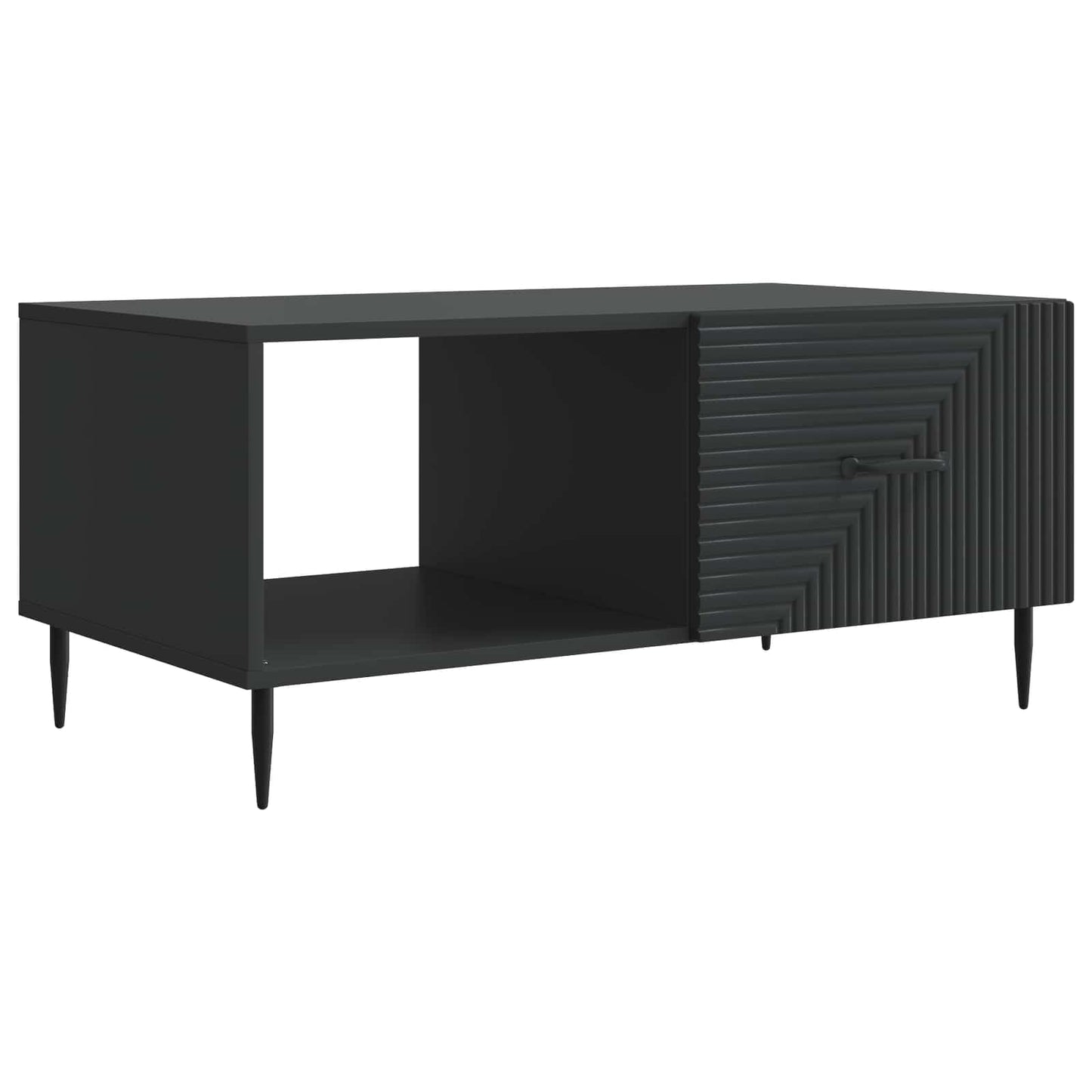 vidaXL Τραπεζάκι σαλονιού Μαύρο 90 x 50 x 40 cm Επεξεργασμένο Ξύλο
