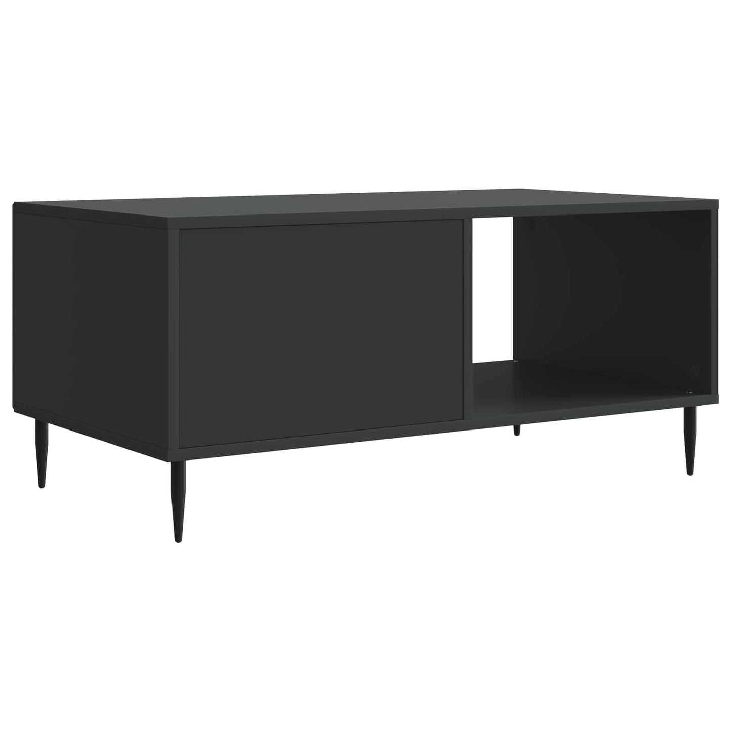 vidaXL Τραπεζάκι σαλονιού Μαύρο 90 x 50 x 40 cm Επεξεργασμένο Ξύλο