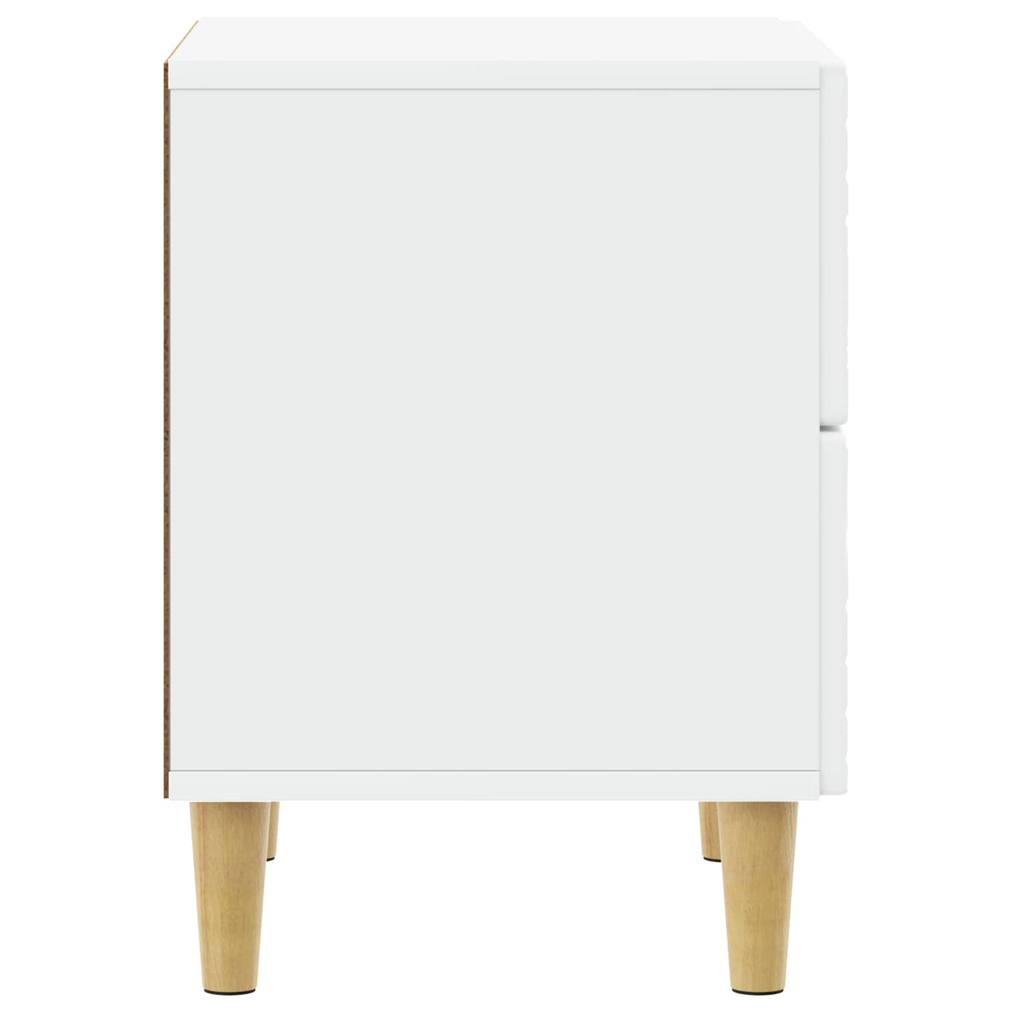 vidaXL Κομοδίνο Λευκό 43 x 34,5 x 48 εκ Επεξεργασμένο Ξύλο
