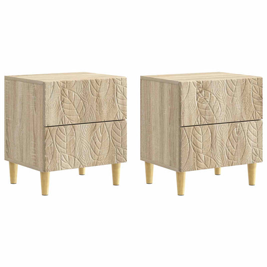 vidaXL Κομοδίνο 2 τμχ. Sonoma Δρυς 43 x 34,5 x 48 εκ