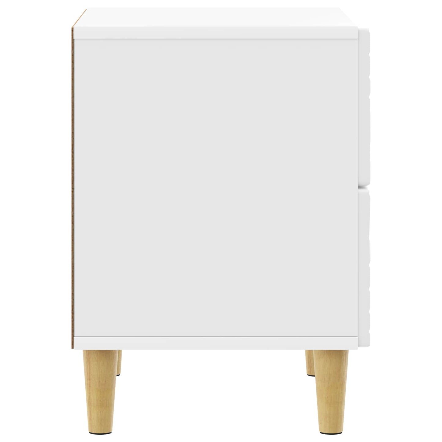 vidaXL Κομοδίνο Γυαλιστερό Λευκό 43 x 34,5 x 48 εκ Επεξεργασμένο Ξύλο