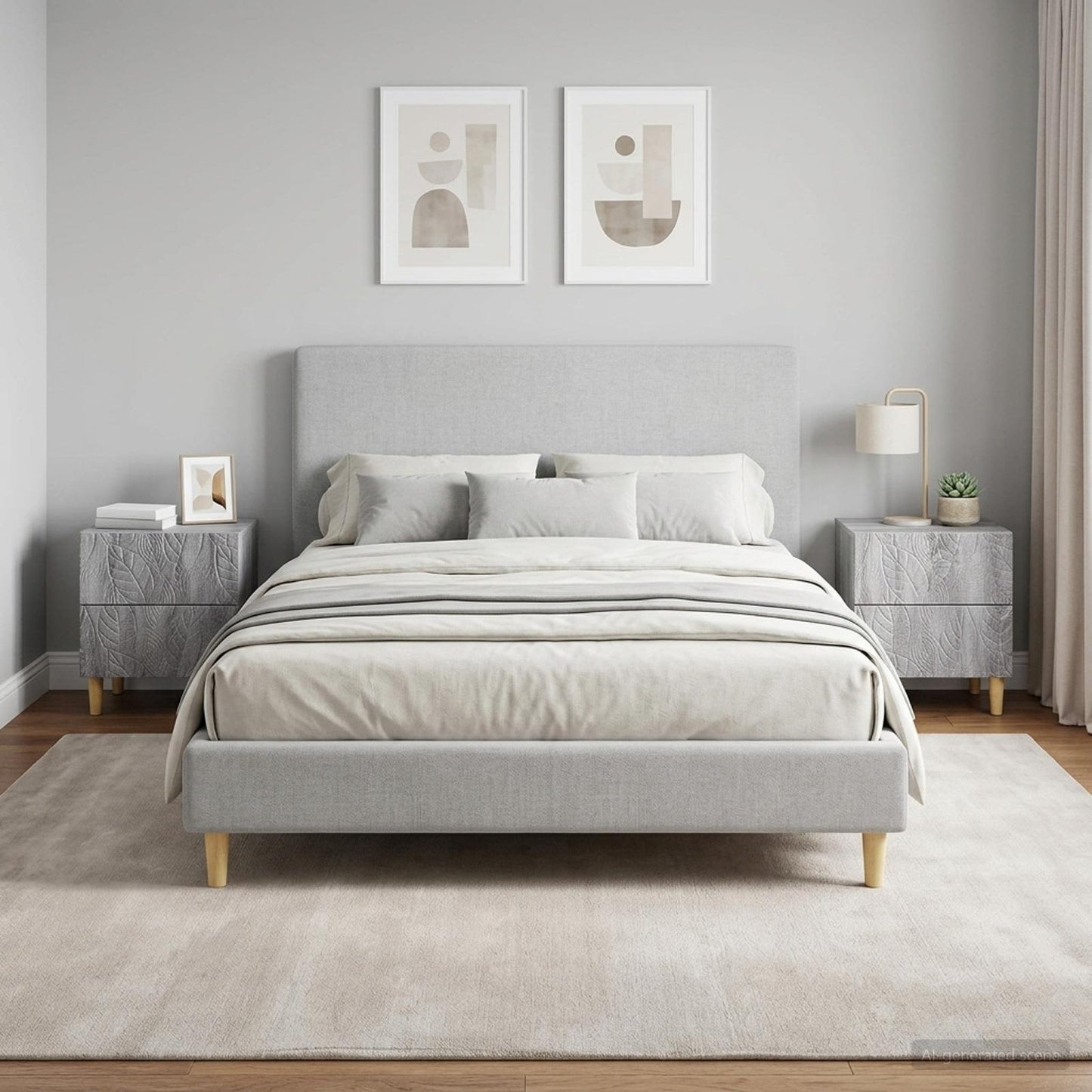 vidaXL Κομοδίνο 2 τμχ. Γκρι Sonoma 43 x 34,5 x 48 εκ