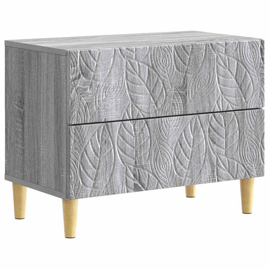 vidaXL Κομοδίνο Γκρι Sonoma 62 x 34,5 x 48 εκ Επεξεργασμένο Ξύλο