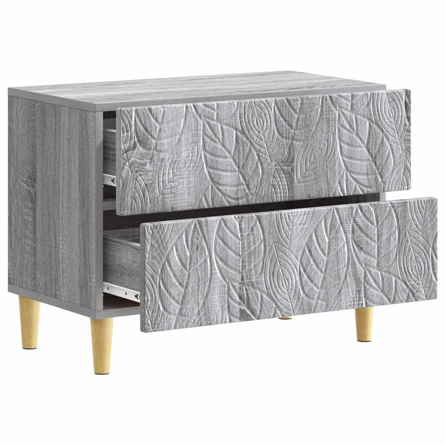 vidaXL Κομοδίνο Γκρι Sonoma 62 x 34,5 x 48 εκ Επεξεργασμένο Ξύλο