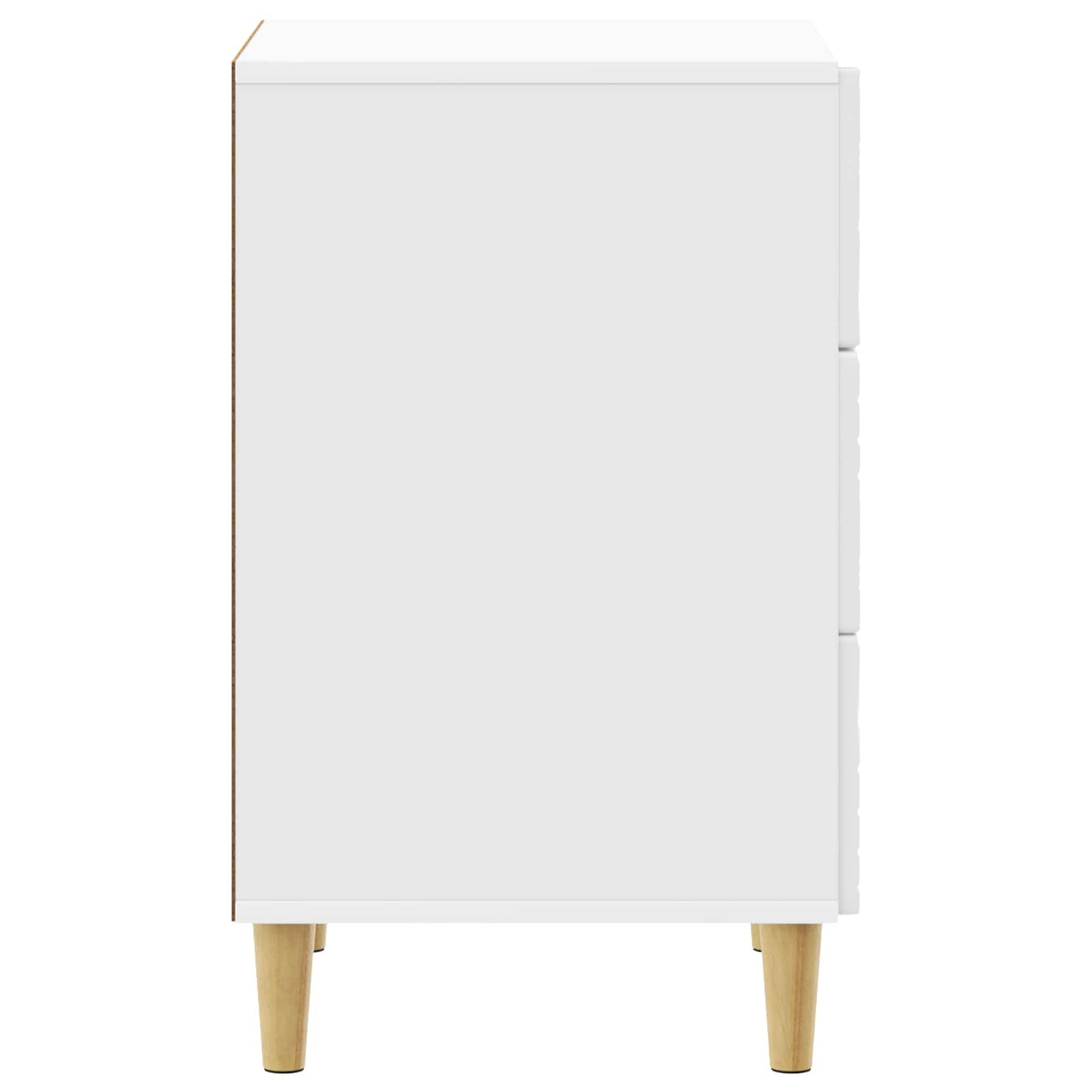 vidaXL Κομοδίνο Γυαλιστερό Λευκό 43 x 39,5 x 66,5 εκ