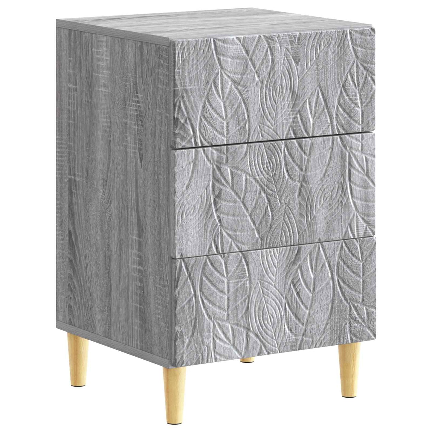 vidaXL Κομοδίνο Γκρι Sonoma 43 x 39,5 x 66,5 εκ Επεξεργασμένο Ξύλο