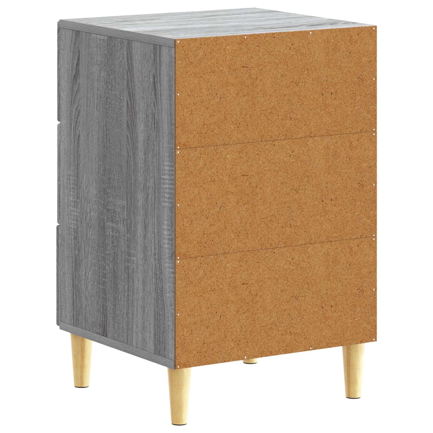 vidaXL Κομοδίνο Γκρι Sonoma 43 x 39,5 x 66,5 εκ Επεξεργασμένο Ξύλο
