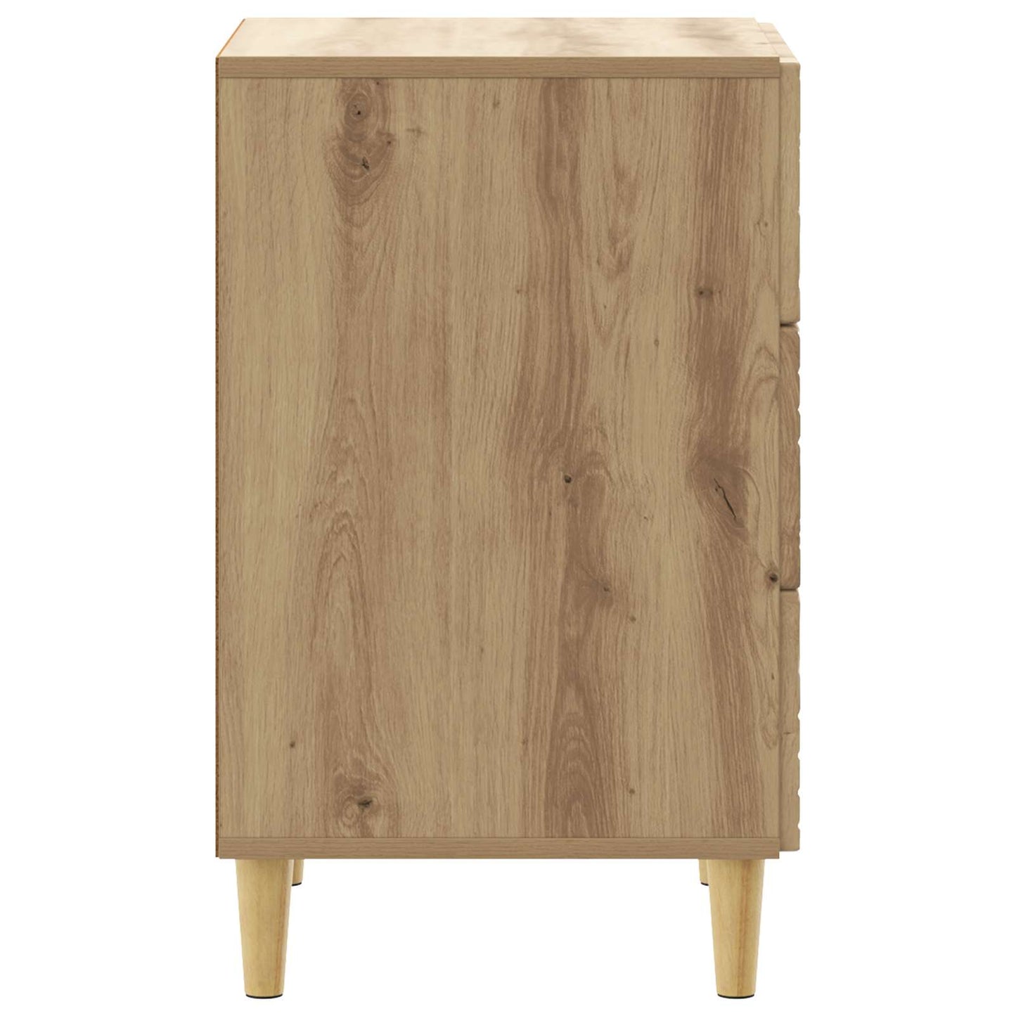 vidaXL Κομοδίνο Artisan Δρυς 43 x 39,5 x 66,5 εκ Επεξεργασμένο Ξύλο
