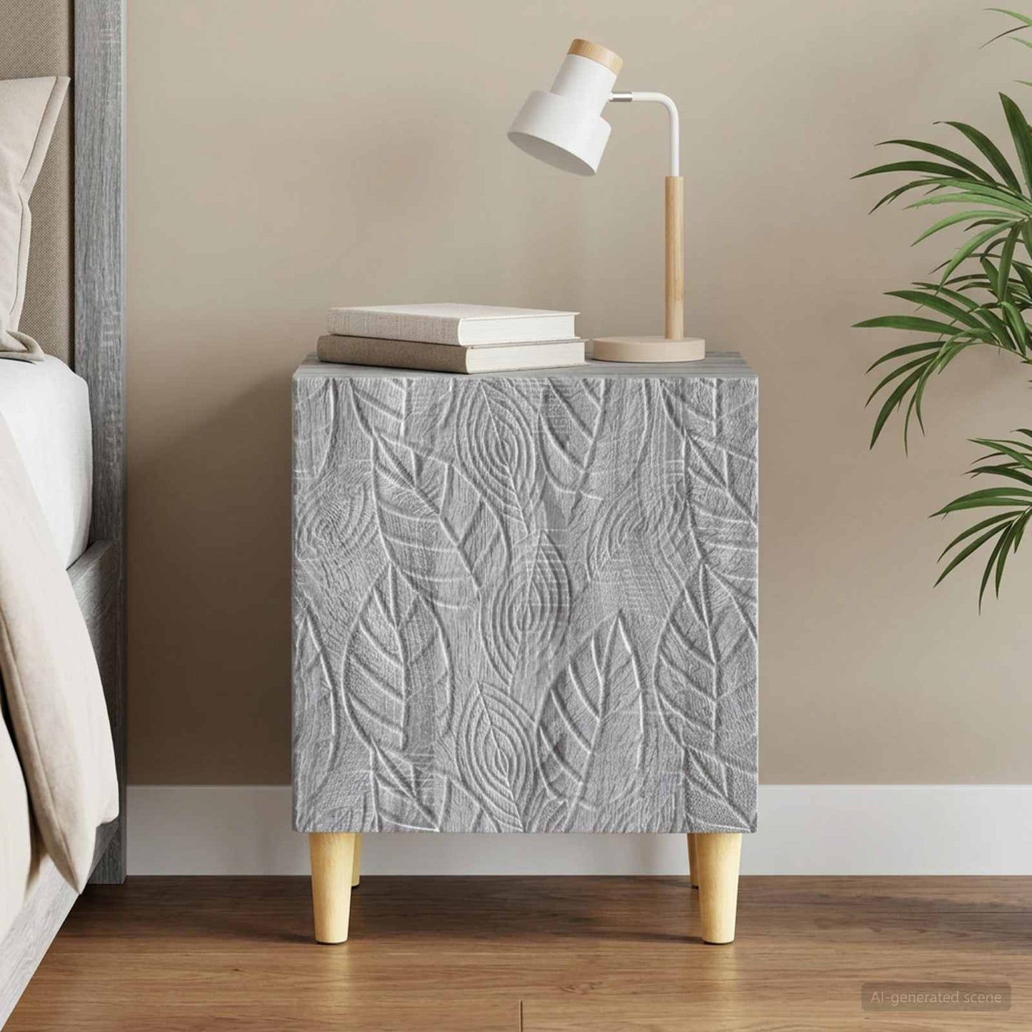 vidaXL Κομοδίνο Γκρι Sonoma 43 x 34,5 x 50 εκ Επεξεργασμένο Ξύλο