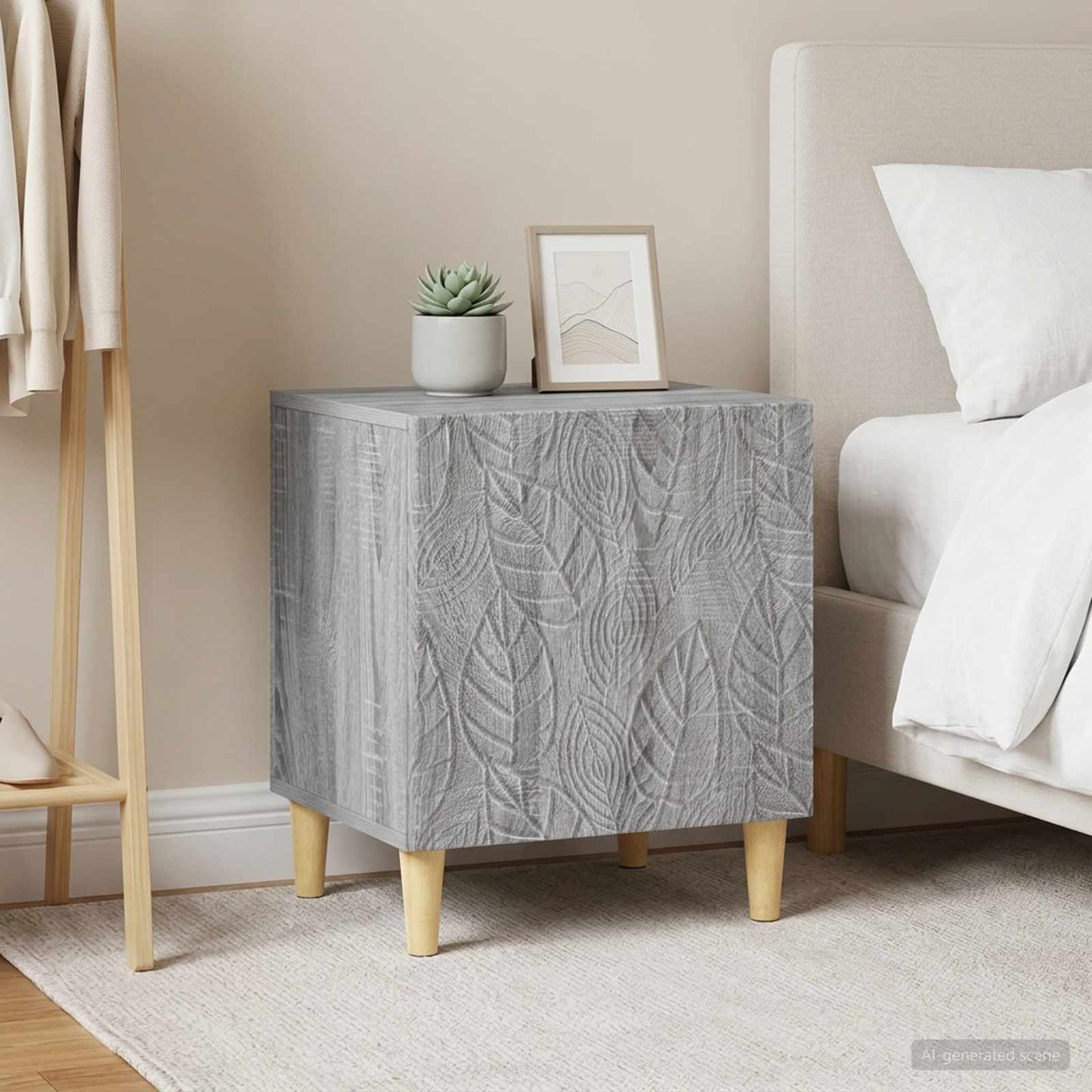vidaXL Κομοδίνο 2 τεμ. Γκρι Sonoma 43 x 34,5 x 50 εκ