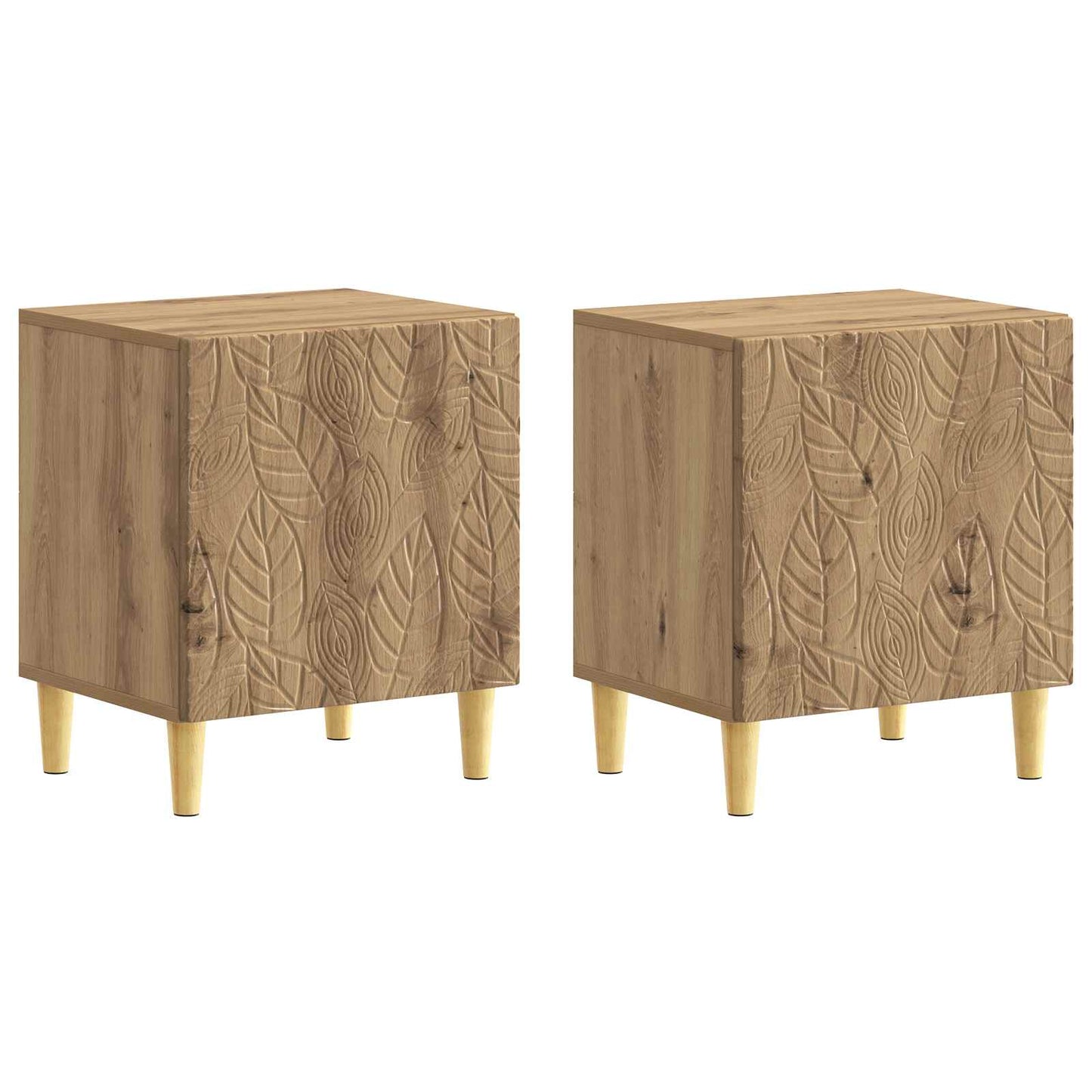 vidaXL Κομοδίνο 2 τμχ. Artisan Δρυς 43 x 34,5 x 50 εκ