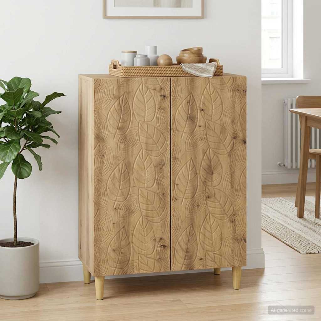 vidaXL Πλαϊνό γραφείο Artisan Δρυς 66 x 34,5 x 90 εκ