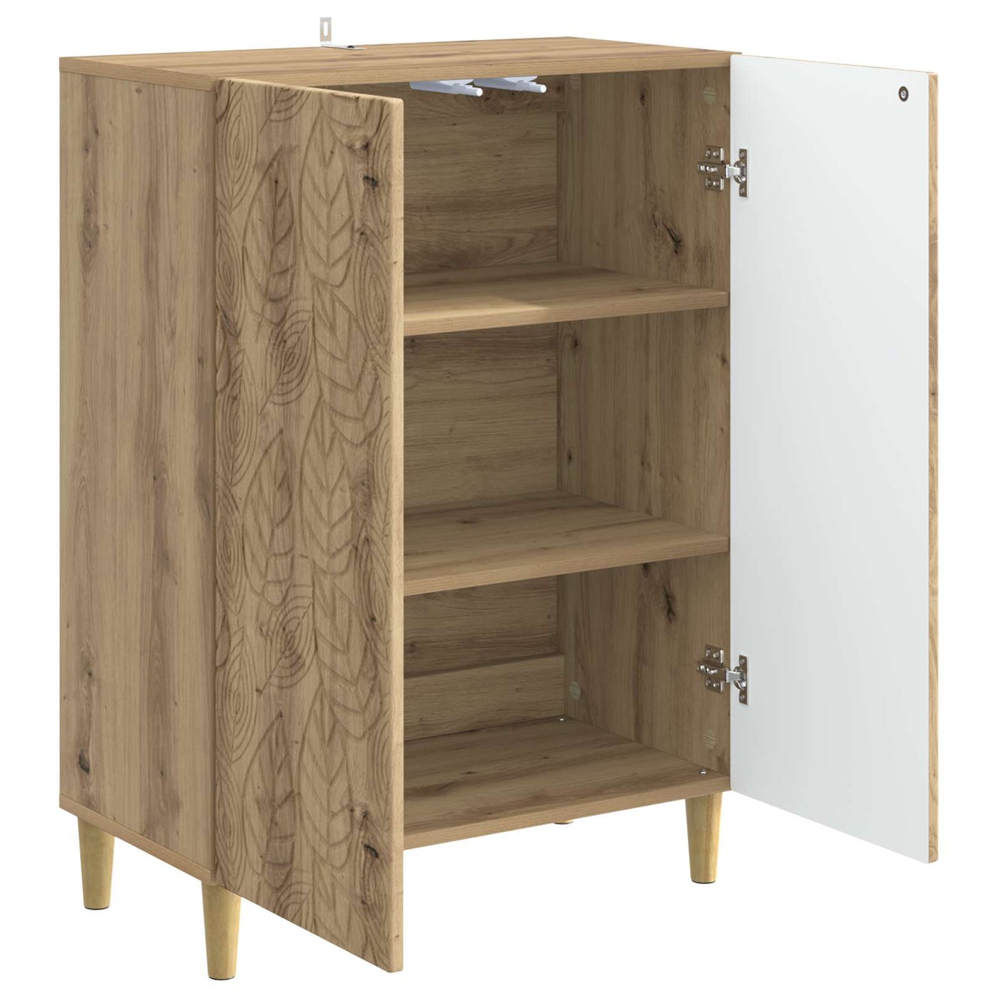 vidaXL Πλαϊνό γραφείο Artisan Δρυς 66 x 34,5 x 90 εκ