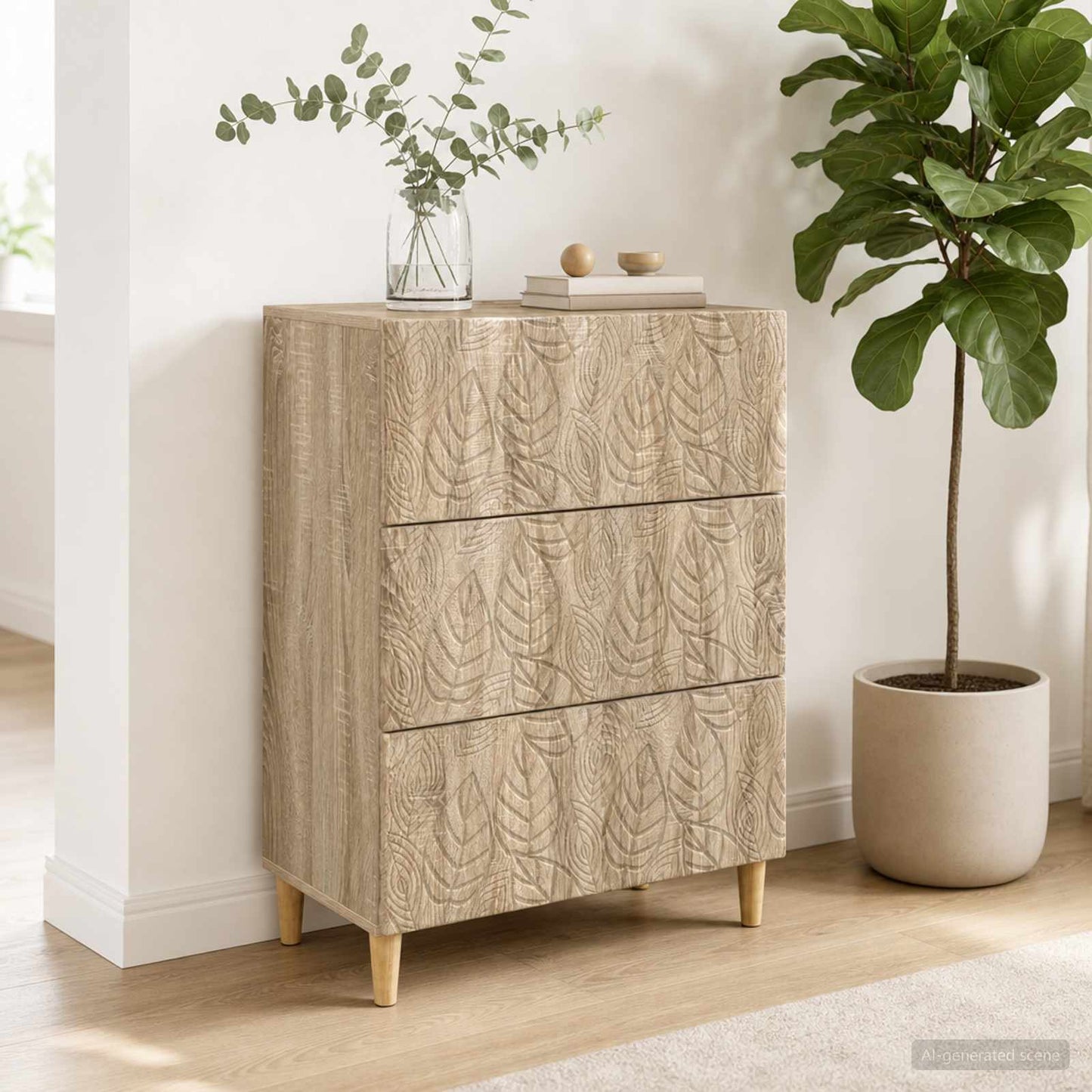 vidaXL Ντουλάπι με Συρτάρια 66 x 34,5 x 90 εκ Επεξεργασμένο Ξύλο