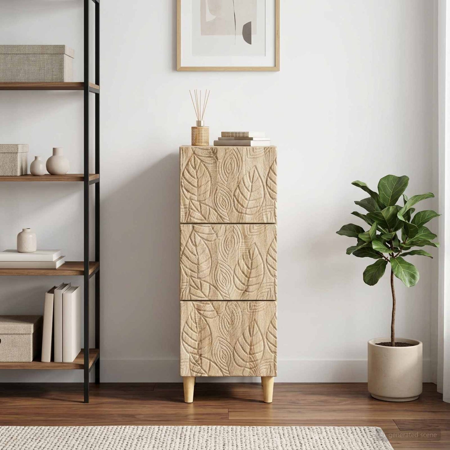 vidaXL Ντουλάπι με Συρτάρια 33 x 34,5 x 90 εκ Επεξεργασμένο Ξύλο