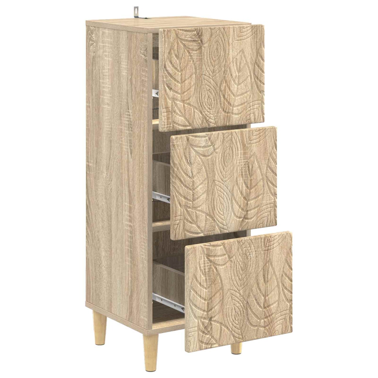 vidaXL Ντουλάπι με Συρτάρια 33 x 34,5 x 90 εκ Επεξεργασμένο Ξύλο