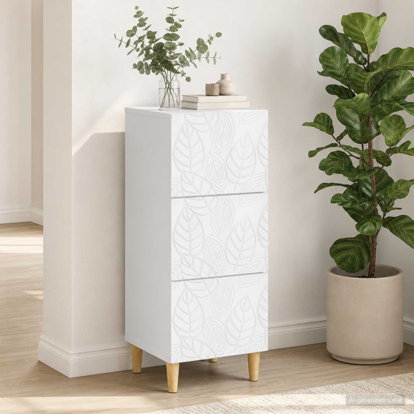 vidaXL Ντουλάπι με Συρτάρια 33 x 34,5 x 90 εκ Επεξεργασμένο Ξύλο