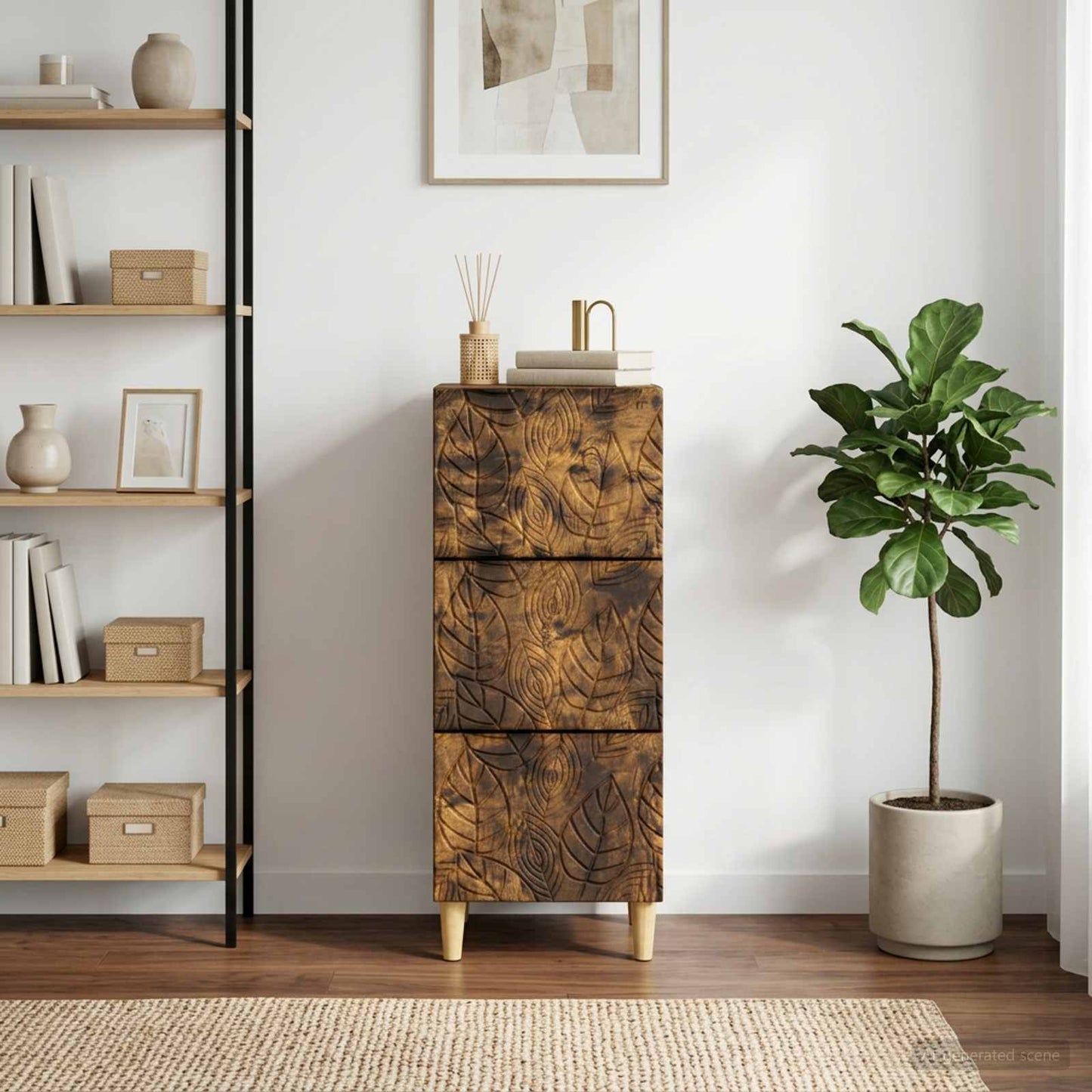 vidaXL Ντουλάπι με Συρτάρια 33 x 34,5 x 90 εκ Επεξεργασμένο Ξύλο