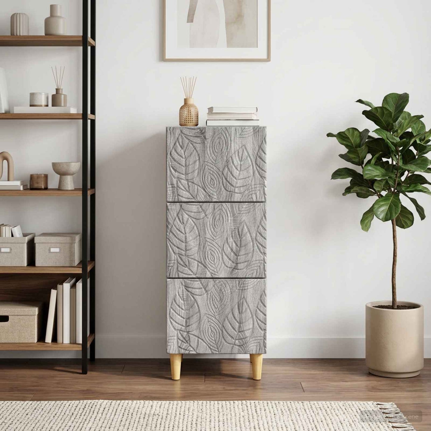 vidaXL Ντουλάπι με Συρτάρια 33 x 34,5 x 90 εκ Επεξεργασμένο Ξύλο