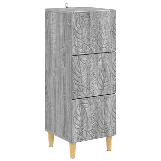 vidaXL Ντουλάπι με Συρτάρια 33 x 34,5 x 90 εκ Επεξεργασμένο Ξύλο