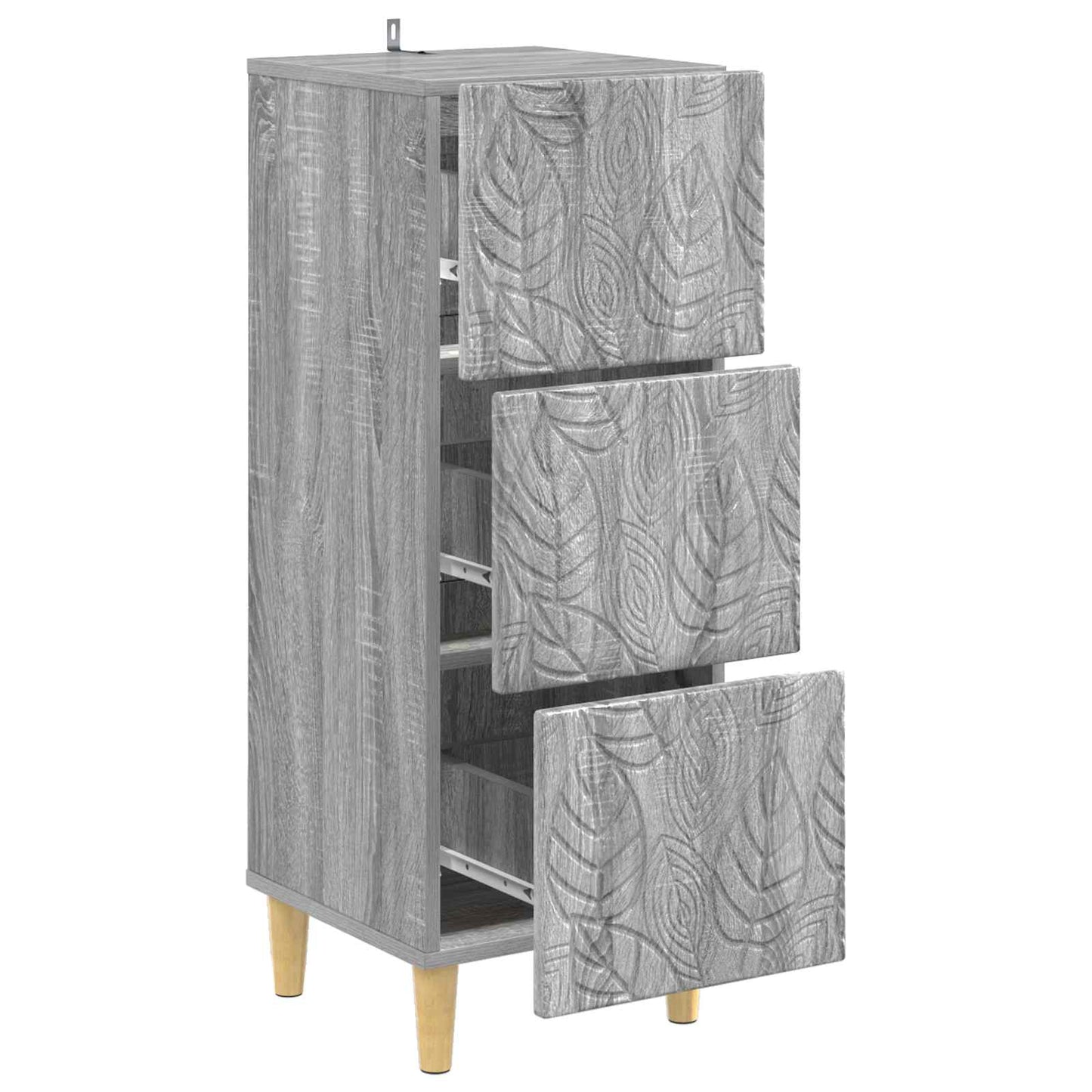 vidaXL Ντουλάπι με Συρτάρια 33 x 34,5 x 90 εκ Επεξεργασμένο Ξύλο