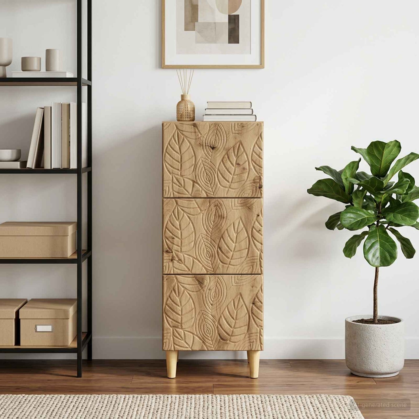 vidaXL Ντουλάπι με Συρτάρια 33 x 34,5 x 90 εκ Επεξεργασμένο Ξύλο